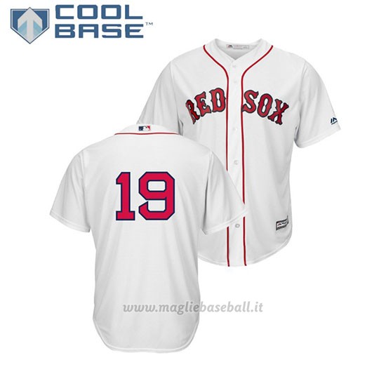 Maglia Baseball Uomo Boston Red Sox Jackie Bradley Jr. Cool Base 1ªReplica Bianco